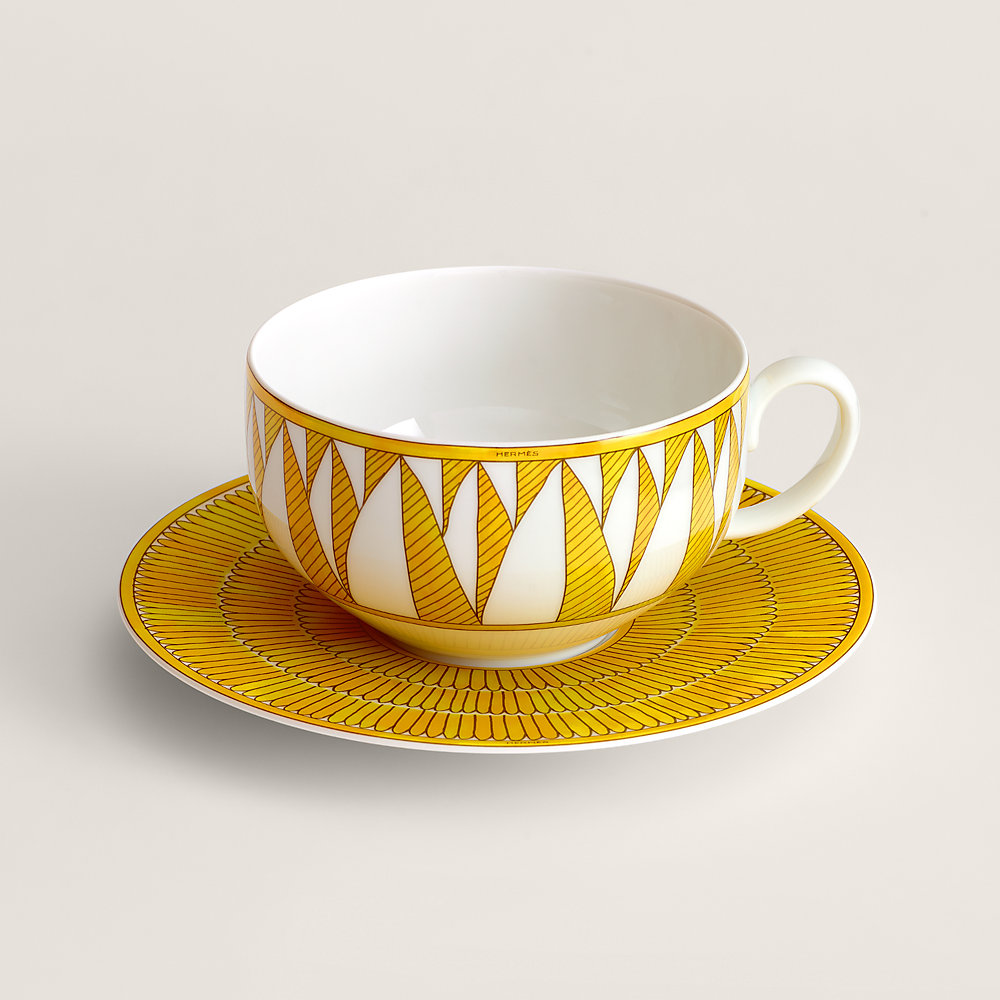 Soleil d'Hermes breakfast cup and saucer