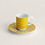 Soleil d’Hermès coffee cup and saucer, View: Worn, worn, view 1 of 3