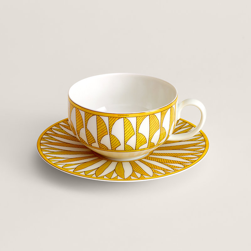 Soleil d'Hermes tea cup and saucer | Hermès Canada
