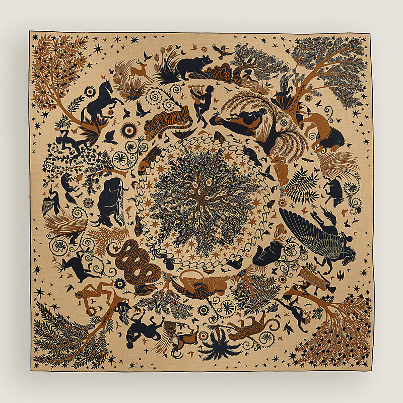 エルメス HERMES LE LIVRE D`ESOPE H244073S カレジェアン140 ショール  