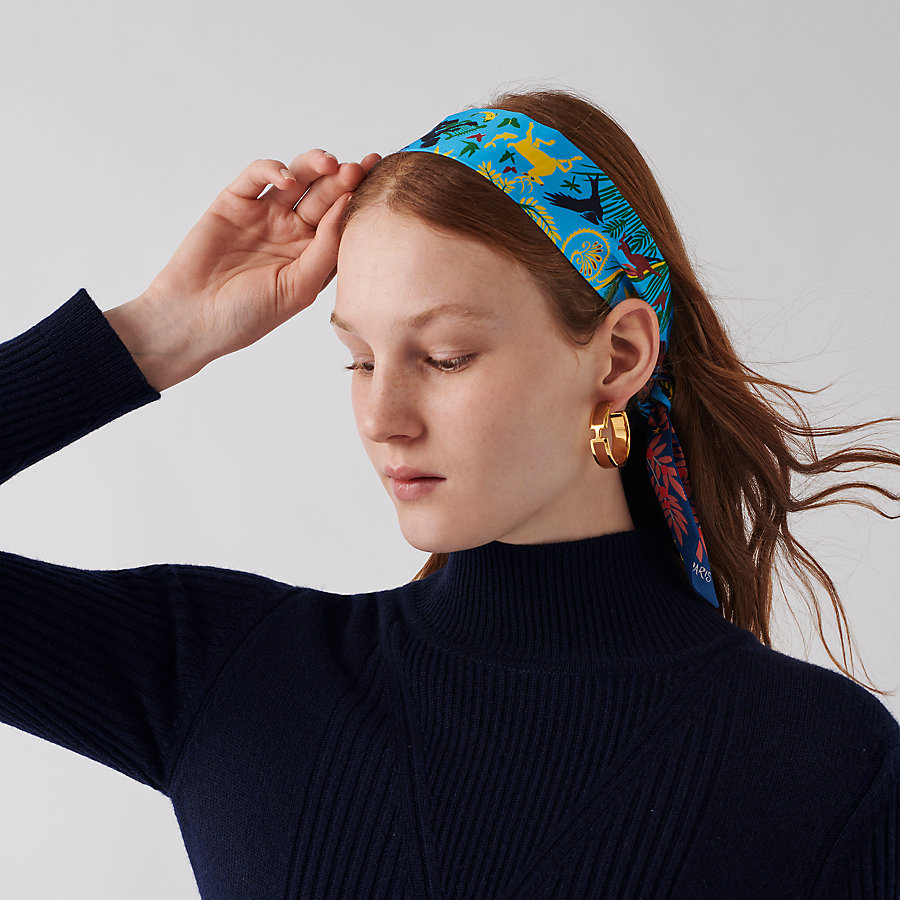 HERMES エルメス 丸い ツイリー タイスカーフ Twilly Baguette Sous le  