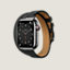 Space Black Series 7 case & Band Apple Watch Hermes Double Tour 41&nbsp;mm&nbsp;Attelage, View: side, side, view 2 of 3