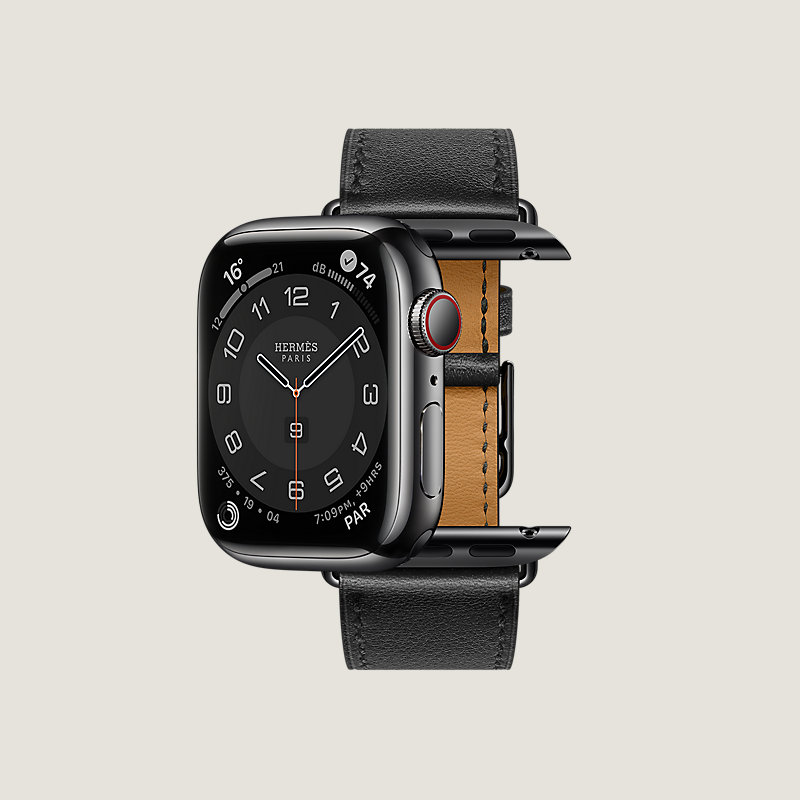 Space Black Series 7 case & Band Apple Watch Hermes Single Tour 41&nbsp;mm