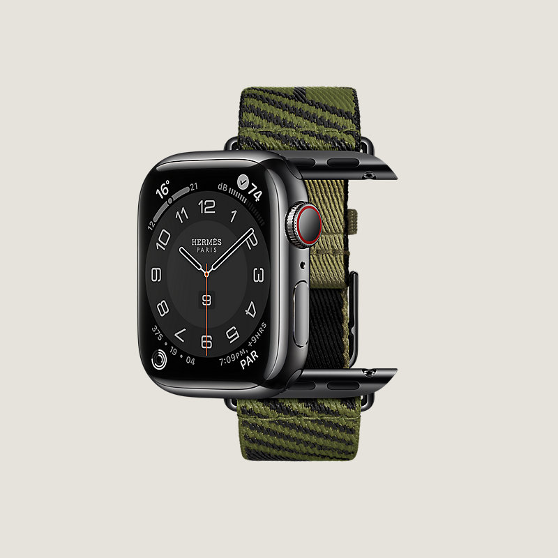 Space Black Series 7 case & Band Apple Watch Hermes Single Tour 41&nbsp;mm&nbsp;Jumping