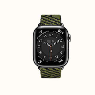 Space Black Series 7 case \u0026 Band Apple Watch Hermes Single Tour 41 mm  Jumping | Hermès Australia
