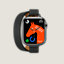 Space Black Series 8 case & Band Apple Watch Hermes Double Tour 41&nbsp;mm&nbsp;Attelage, View: front, front, view 3 of 4