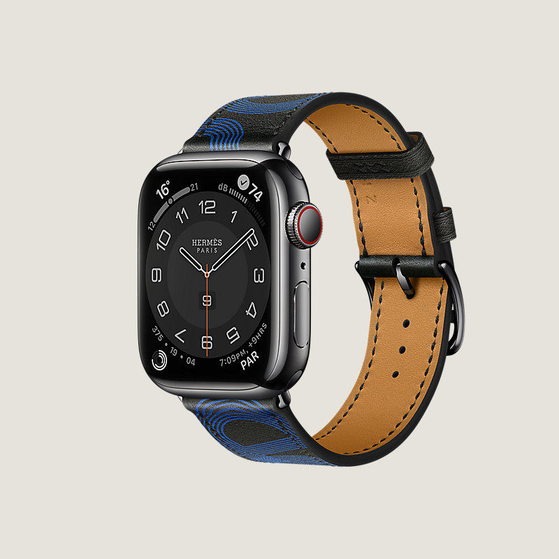 deform glimt tilpasningsevne Space Black Series 8 case & Band Apple Watch Hermes Single Tour 41 mm |  Hermès USA