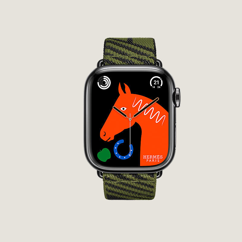 Space Black Series 8 case & Band Apple Watch Hermes Single Tour 41&nbsp;mm&nbsp;Jumping