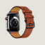 Space Black Series 8 case & Band Apple Watch Hermès Single Tour 45&nbsp;mm H Diagonal, View: Back, back, view 3 of 5