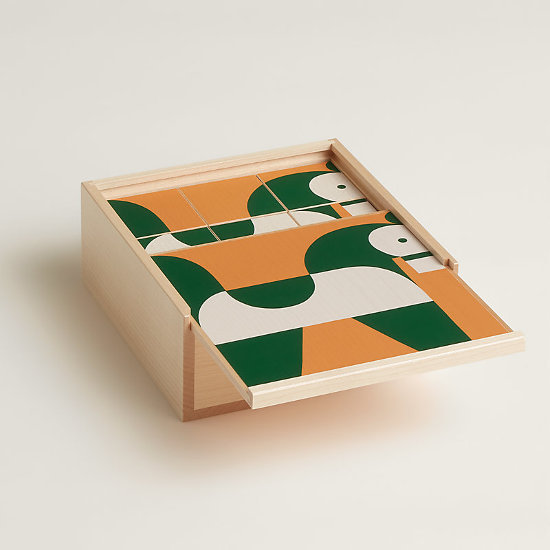 Spiel aus 9 Würfelblöcken Animaux Blocks
