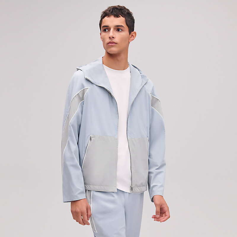 Sport capsule hooded jacket - Blue - 44 | Hermès Macau SAR