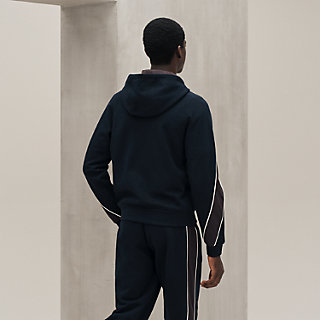 １枚でお洒落感 バイカラーHermesSport capsule hoodedニット Sport capsule hooded sweater | Hermès USA