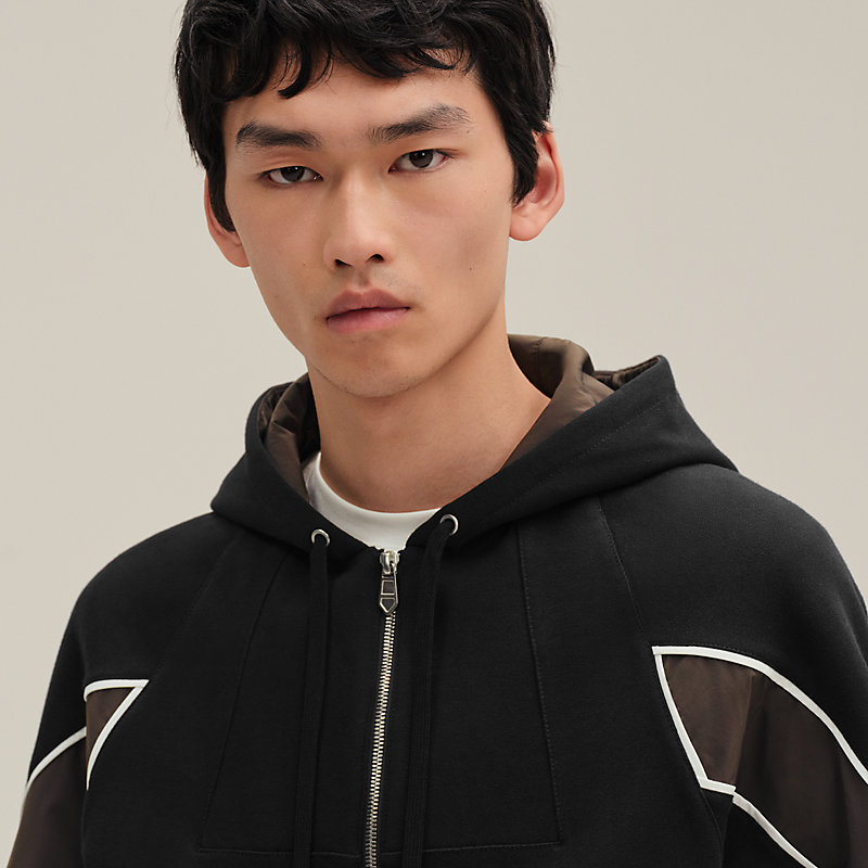 Sport capsule hooded sweater - Green - 3XL | Hermès Canada