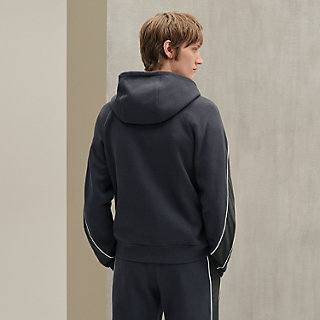 １枚でお洒落感 バイカラーHermesSport capsule hoodedニット Sport capsule hooded sweater | Hermès USA
