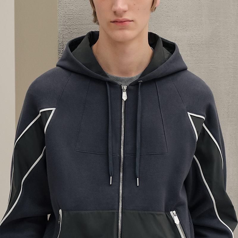 Sport capsule hooded sweater - Blue - 3XL | Hermès Australia