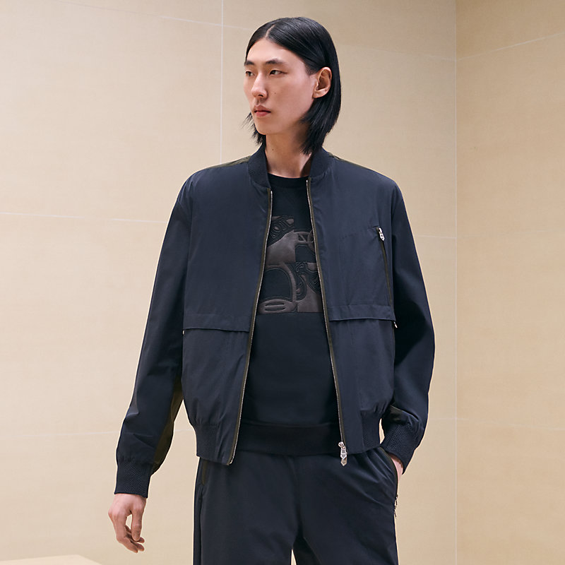 Sport capsule rib-trim jacket | Hermès USA