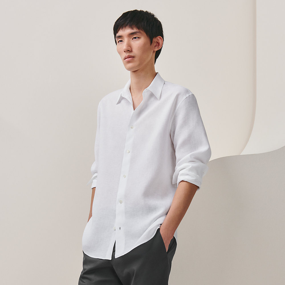 Sporty fit linen shirt | Hermès Netherlands