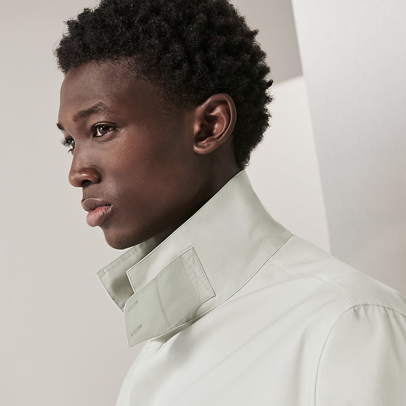 Sporty fit shirt with mock neck collar | Hermès UAE