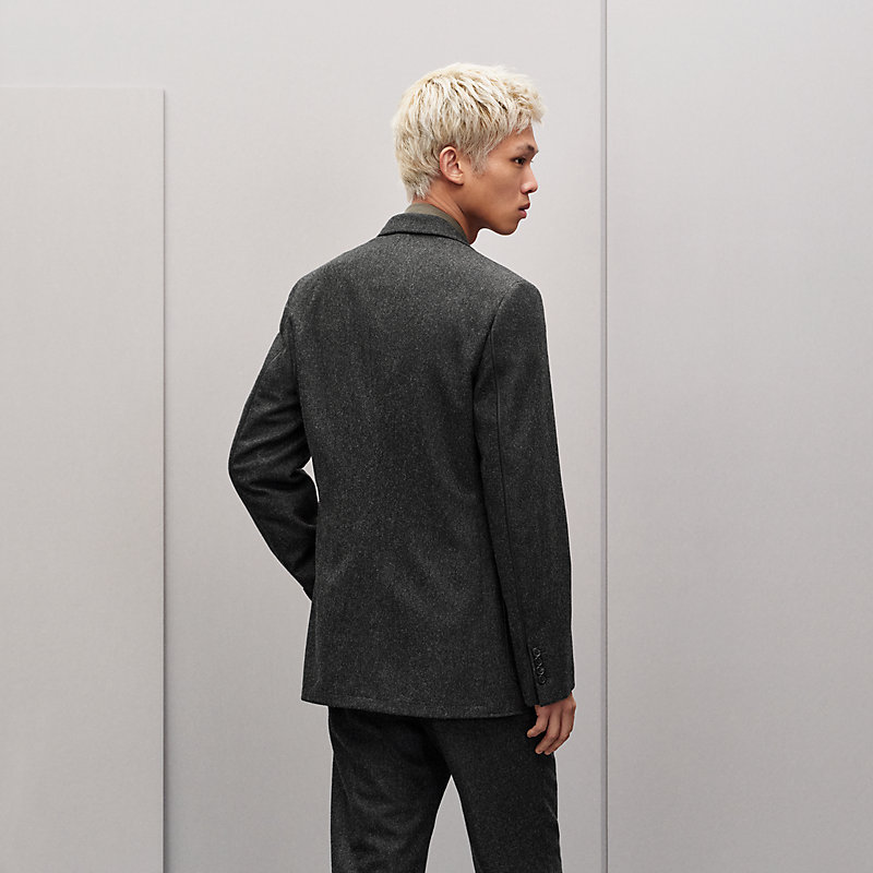 Stadium Relax jacket with leather detail, short model