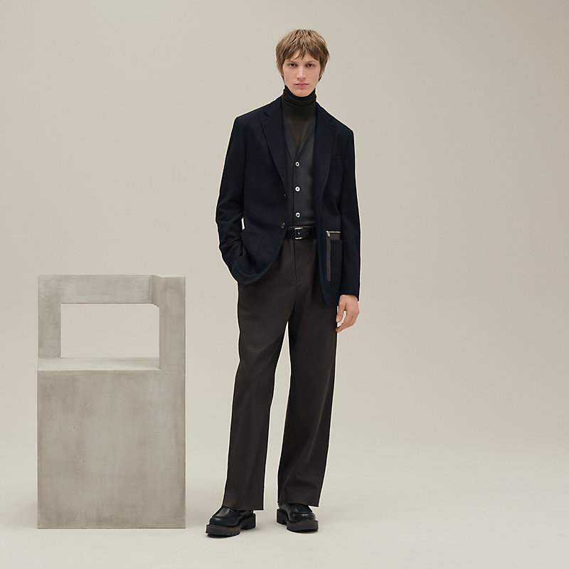 Stadium Relax jacket with leather pocket | Hermès UK