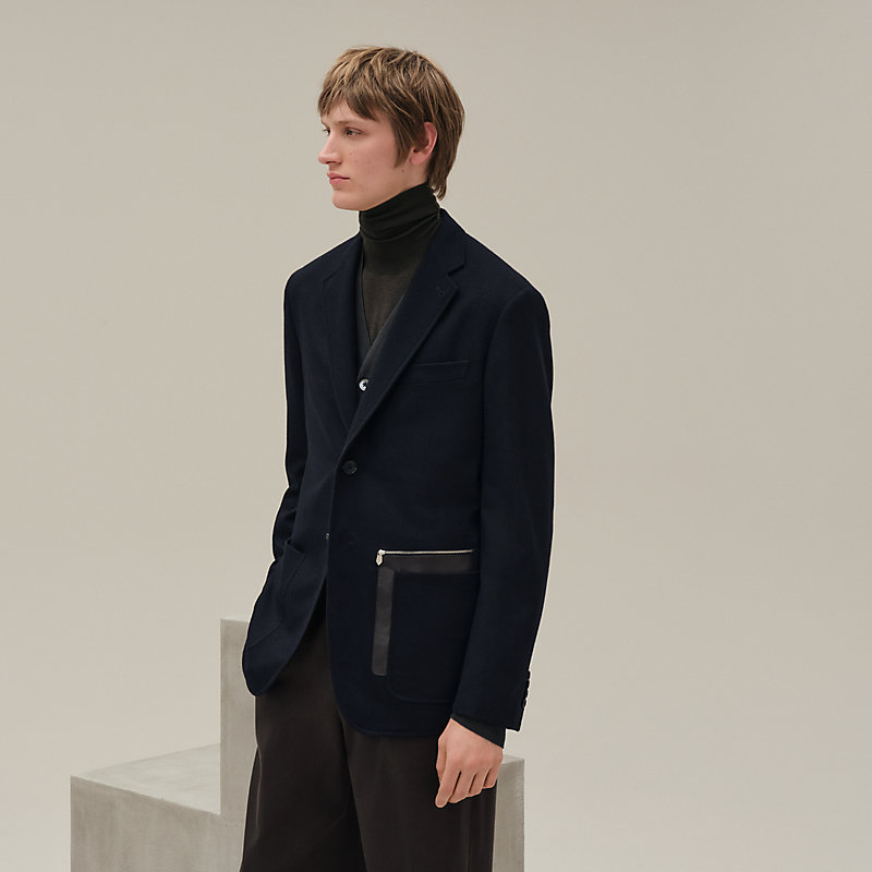 Stadium Relax jacket with leather pocket | Hermès Poland