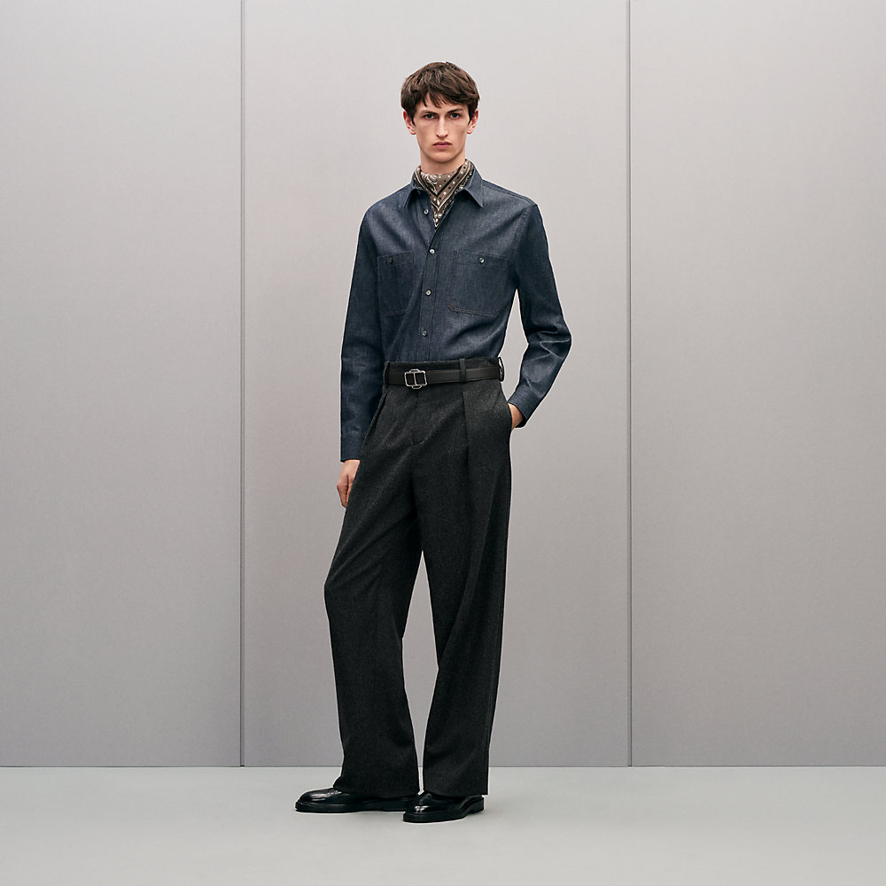 HERMESシャツ Straight cut denim shirt | Hermès USA