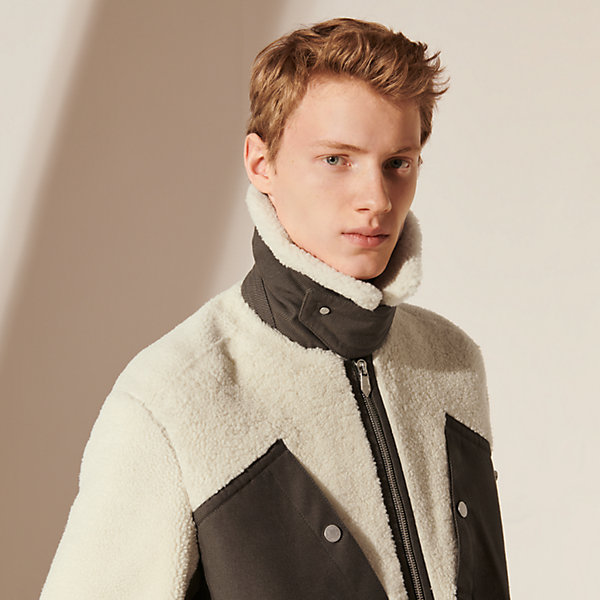 hermes shearling coat