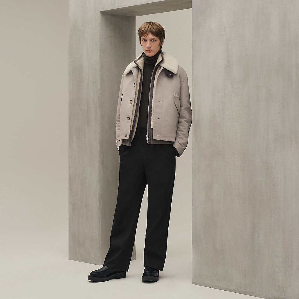 Straight cut jacket - Grey - 50 | Hermès Macau SAR