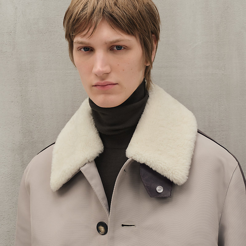 Straight cut jacket - Grey - 50 | Hermès Macau SAR