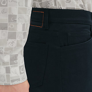 希少 HERMES button gimmick pants 46 Straight cut jeans | Hermès USA