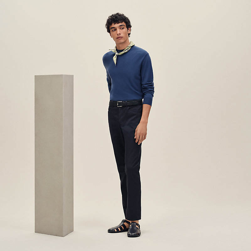 希少 HERMES button gimmick pants 46 Straight cut jeans | Hermès USA