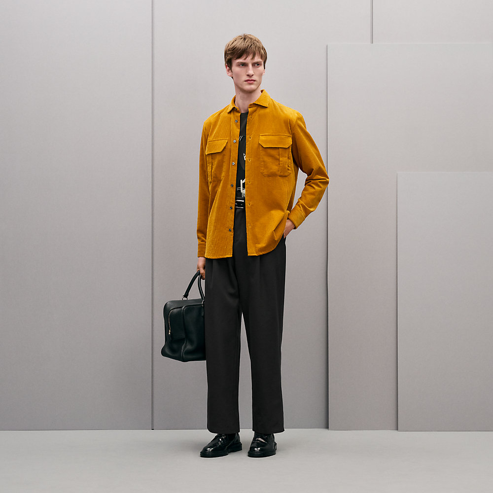 Straight cut shirt with gusset pocket | Hermès Macau SAR