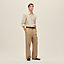 Straight cut shirt with leather detail, View: Worn, worn, view 1 of 5