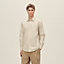 Straight cut shirt with leather detail, View: Worn, worn, view 2 of 5