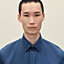 Straight cut shirt with leather detail, View: Worn, worn, view 4 of 5