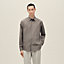 Straight cut shirt with leather detail, View: Worn, worn, view 2 of 5