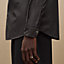 Straight cut shirt with leather detail, View: Worn, worn, view 5 of 6