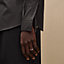 Straight cut shirt with leather detail, View: Worn, worn, view 6 of 6