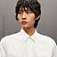 Straight cut shirt with leather detail, View: Worn, worn, view 4 of 6