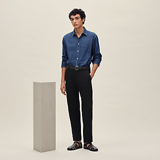Straight cut shirt with Louis collar