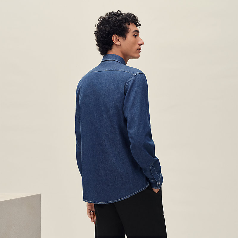 Straight cut shirt with Louis collar | Hermès USA