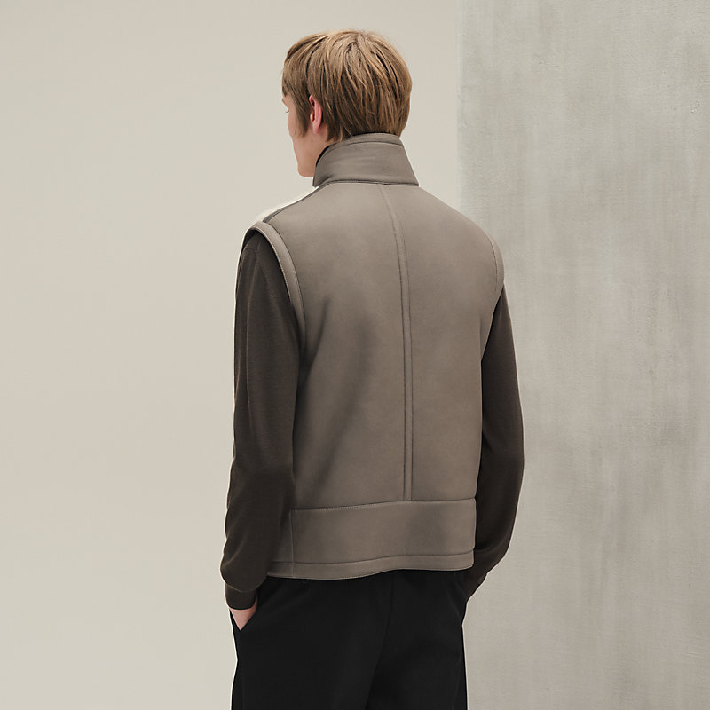 Straight cut vest - Blue - 60 | Hermès UK