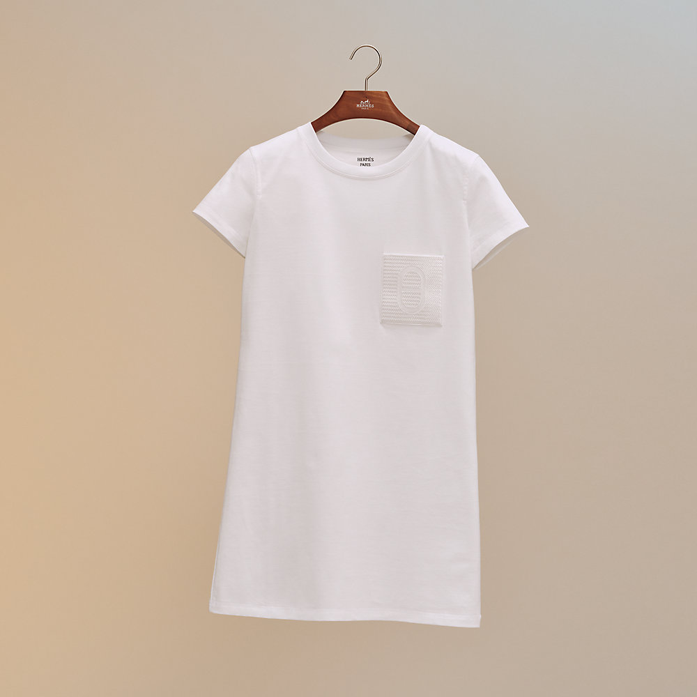 hermes white dress