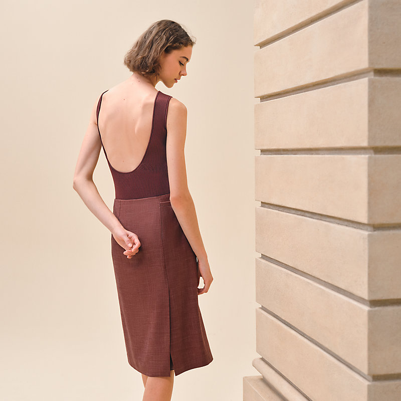 Straight skirt with slit | Hermès Hong Kong SAR