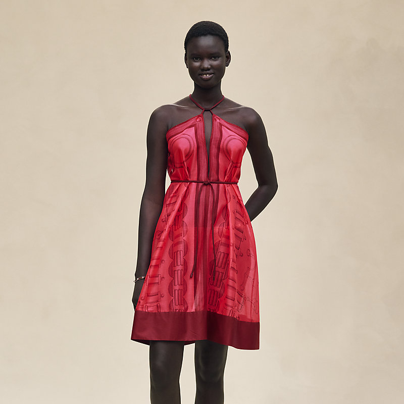 Strandkleid mit "Cahier du Colporteur"-Print
