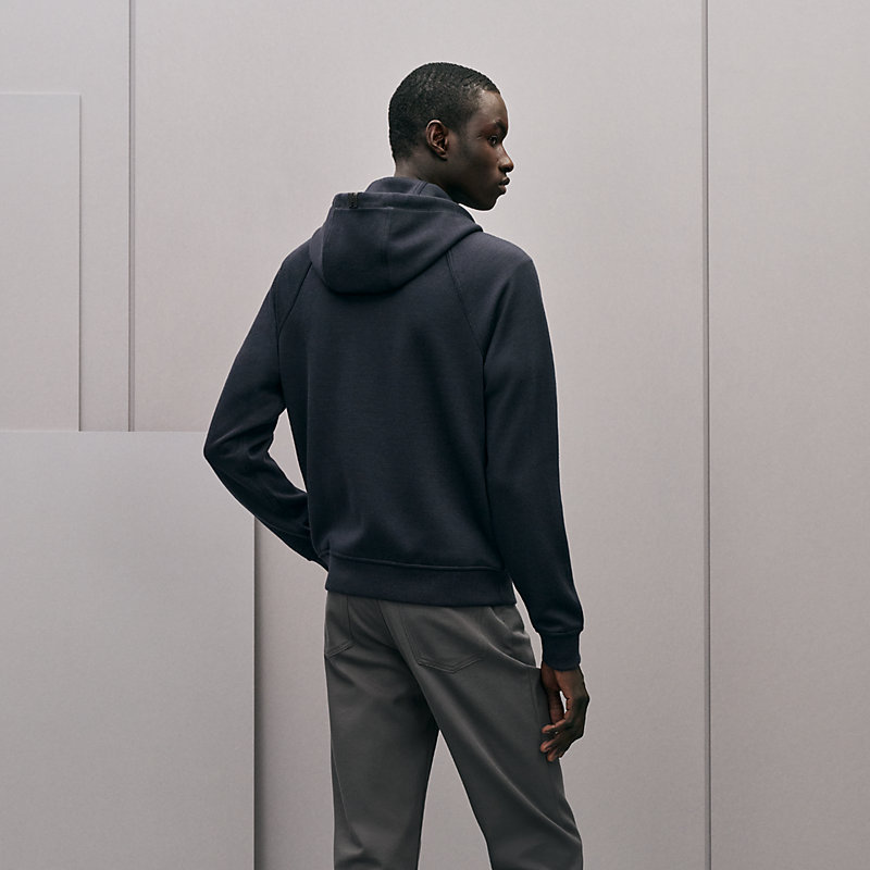 Sudadera con capucha y aplique en piel "H Golf Signature"