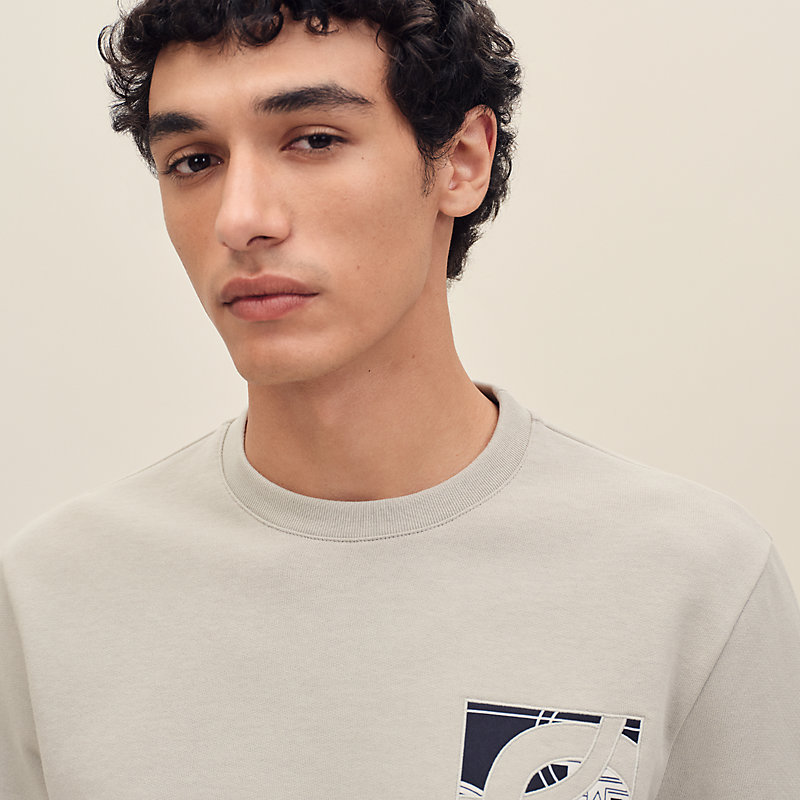 Sudadera con cuello redondo y aplique en seda "Ex-Libris", Vista: , vista 4 de 5