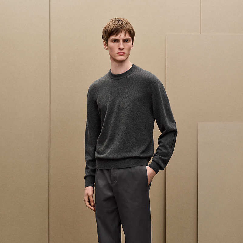 Suéter com gola redonda em cashmere "Maillon Chaîne d'Ancre"