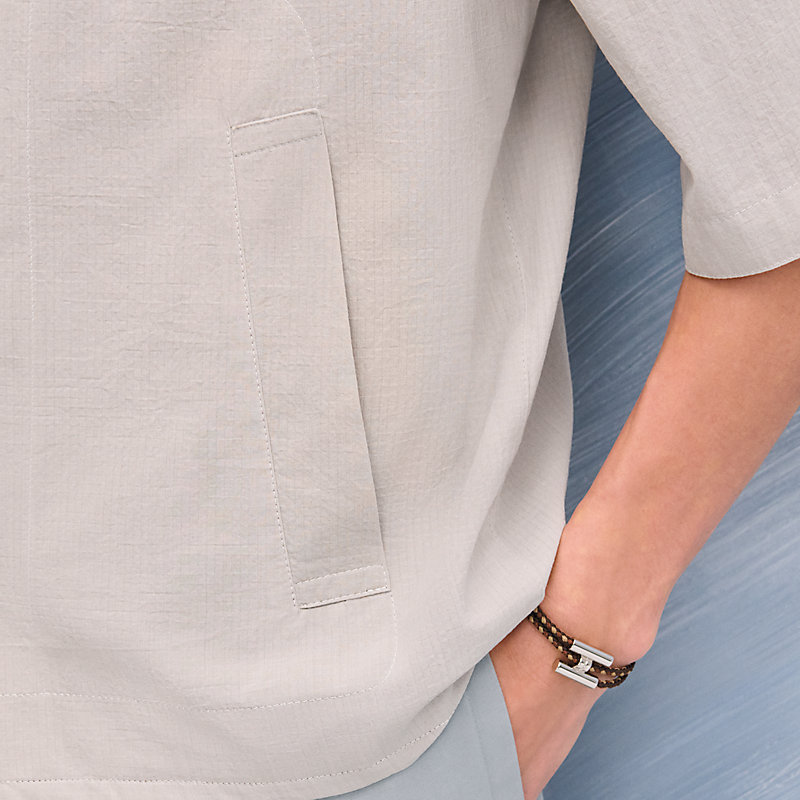 【大人気】HERMES Surchemise manches courtes オーバーシャツ 大人気】HERMES Surchemise manches courtes オーバーシャツ