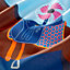 Surfing Fan scarf 65, View: Worn, worn, view 3 of 3
